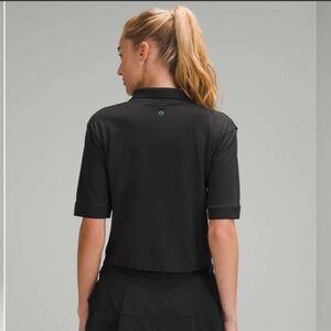 642. Lululemon athletica swiftly tech relaxed-fit polo black size 4 nwt 🖤